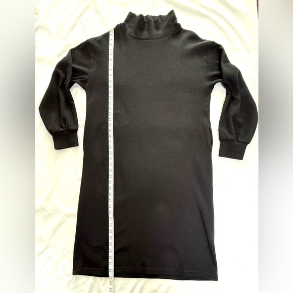 Smash + Tess The Sweater Dress Black Cozy  Midi Mockneck Dress Medium - Picture 9 of 12